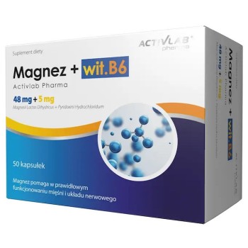 Activlab Magnez + Vit B6, 50 Capsules Activlab Magnez + Vit B6, 50 Capsules