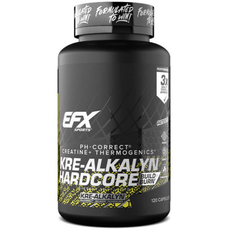 EFX Sports Kre-Alkalyn Hardcore, 120 Capsules