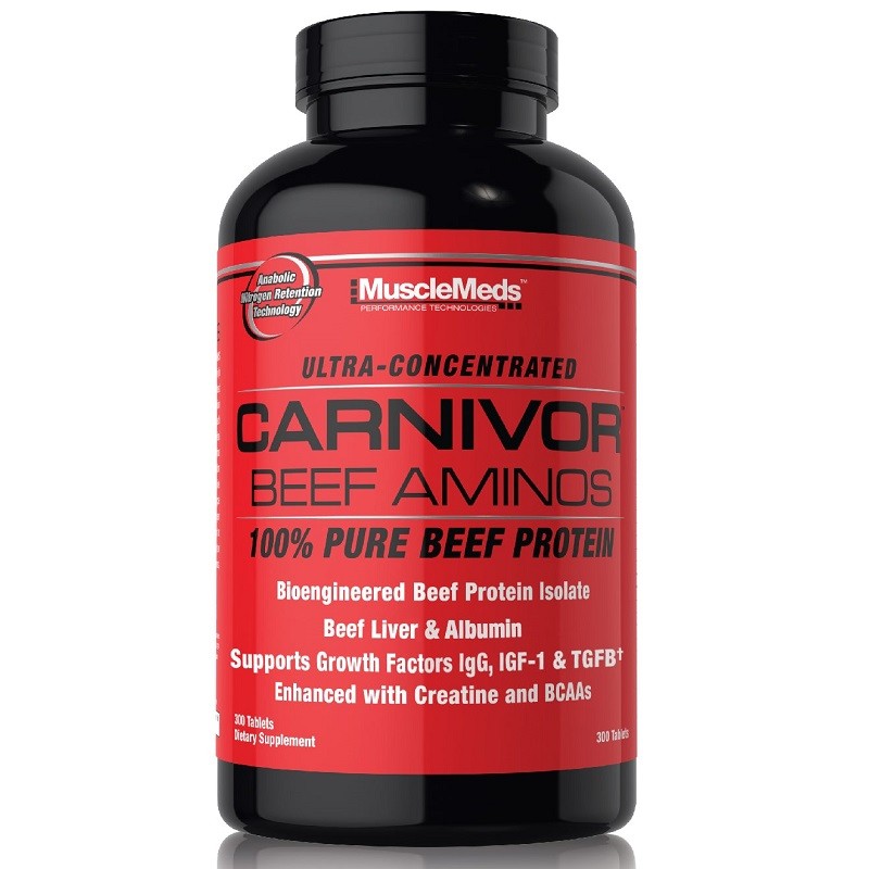 MuscleMeds Carnivor Beef Aminos, 300 Tablets