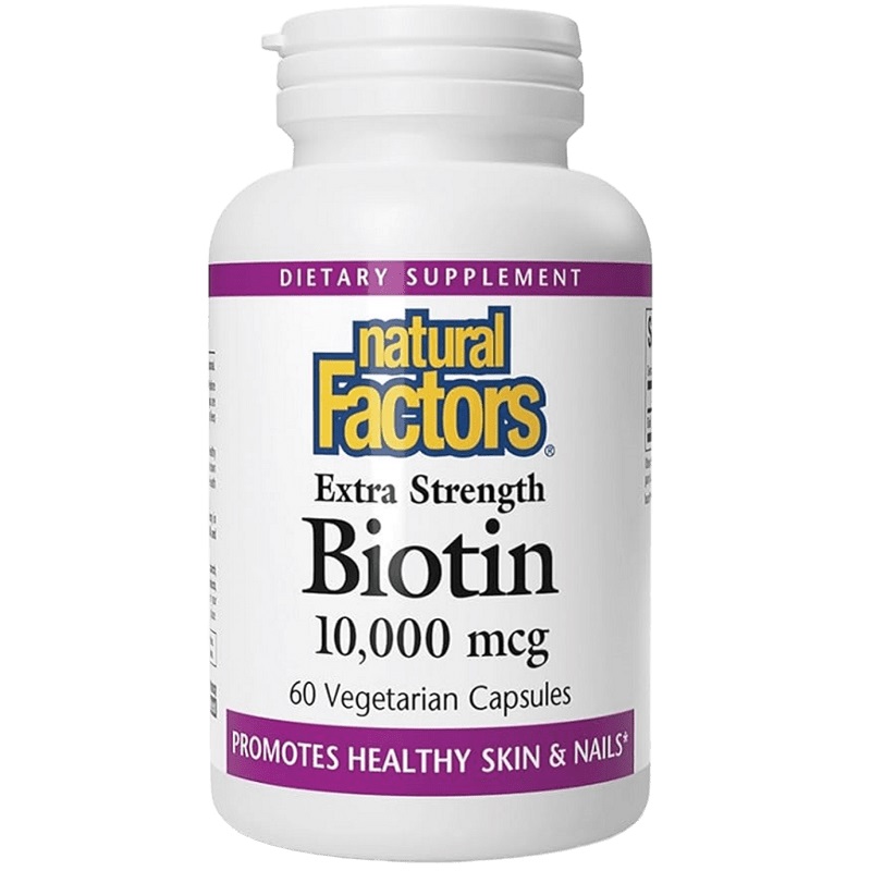 Natural Factors Biotin Extra Strength 10,000 mcg, 60 Capsules