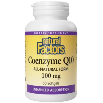 Natural Factors Coenzyme Q10 100 % Natural 100 mg, 60 Softgels Natural Factors Coenzyme Q10 100 % Natural 100 mg, 60 Softgels
