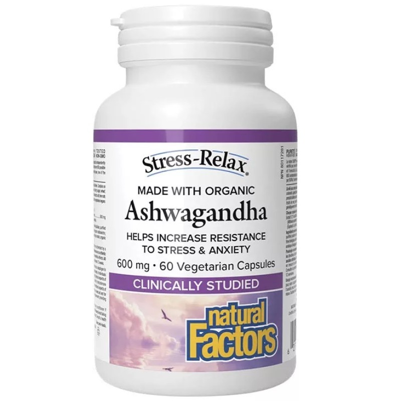 Natural Factors KSM-66 Ashwagandha® 600 mg Helps Increase Resistance to Stress and Anxiety, 60 Capsules