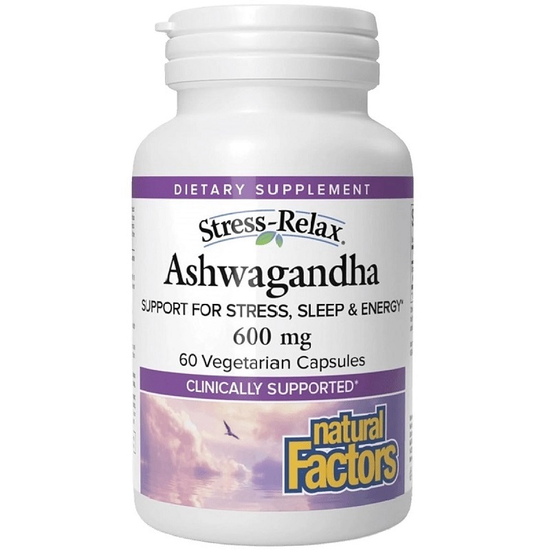 Natural Factors KSM-66 Ashwagandha Support for Stress, Sleep and Energy, 60 Capsules