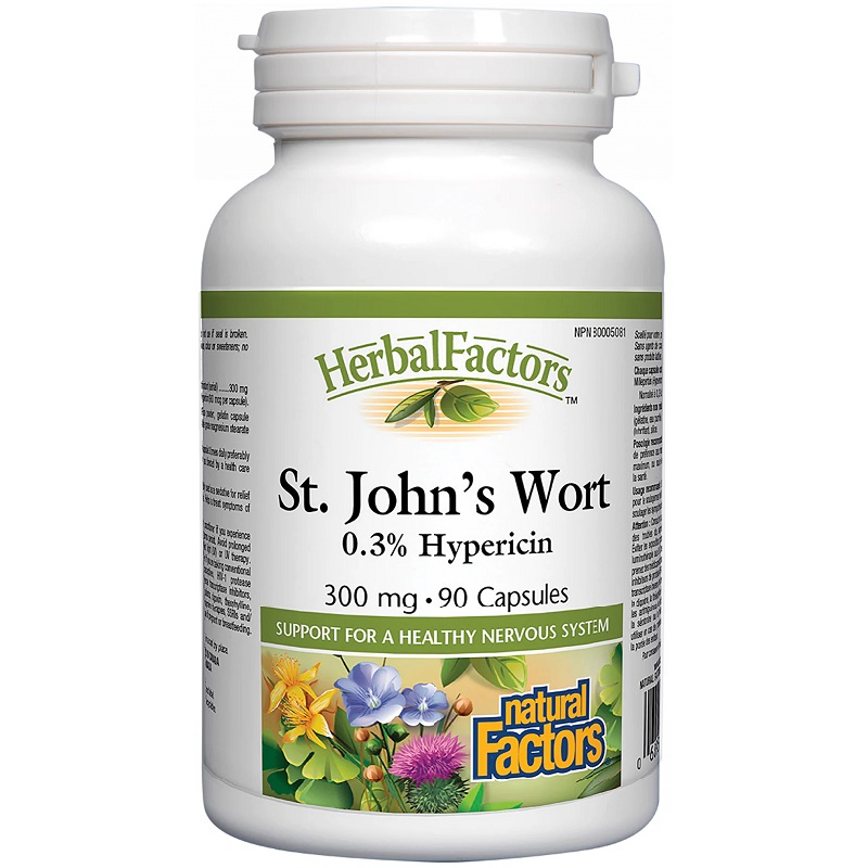 Natural Factors St. John's Wort 300 mg, 90 Capsules Natural Factors St. John's Wort 300 mg, 90 Capsules