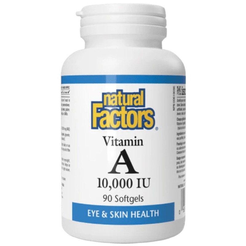 Natural Factors Vitamin A 10,000 IU, 90 Softgels