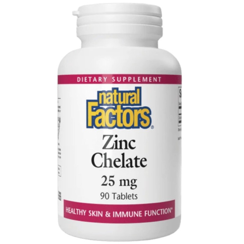 Natural Factors Zinc Chelate 25 mg, 90 Tablets Natural Factors Zinc Chelate 25 mg, 90 Tablets