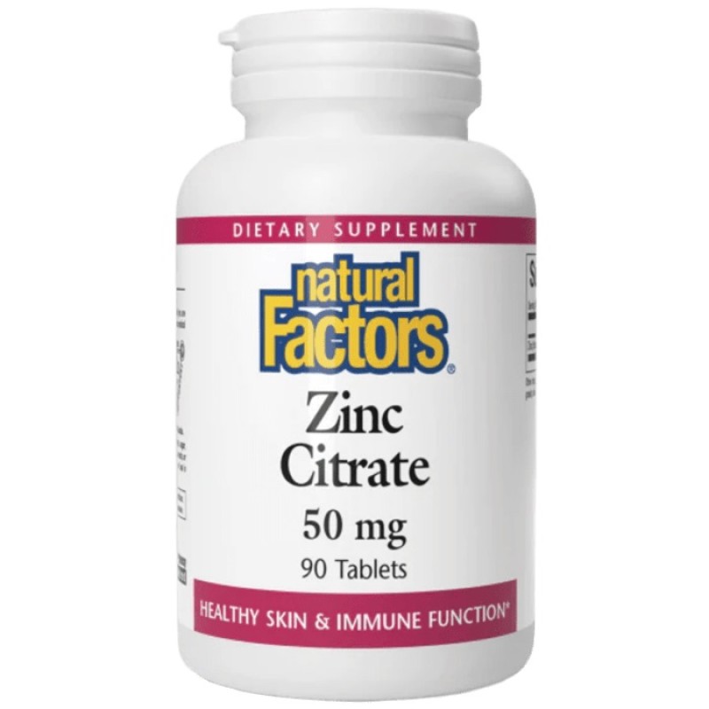 Natural Factors Zinc Citrate 50 mg, 90 Tablets