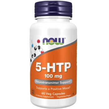 NOW 5-HTP 100mg, 60 Veg Capsules