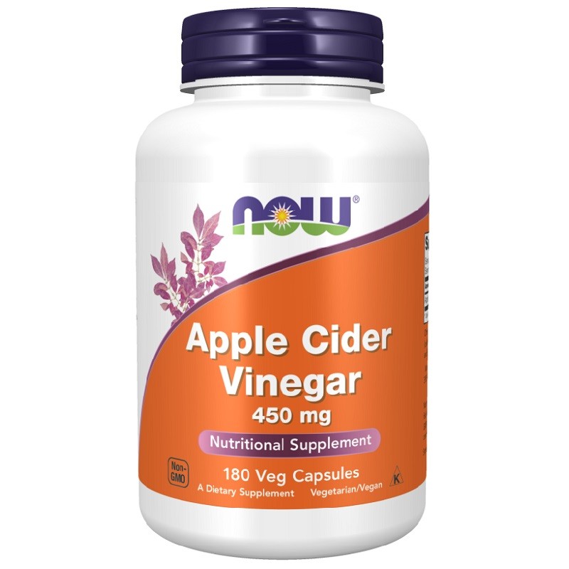 NOW Apple Cider Vinegar 450 mg, 180 Veg Capsules NOW Apple Cider Vinegar 450 mg, 180 Veg Capsules