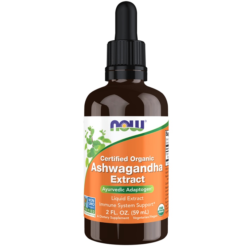 NOW Ashwagandha Extract Liquid, Organic, 59 ml NOW Ashwagandha Extract Liquid, Organic, 59 ml