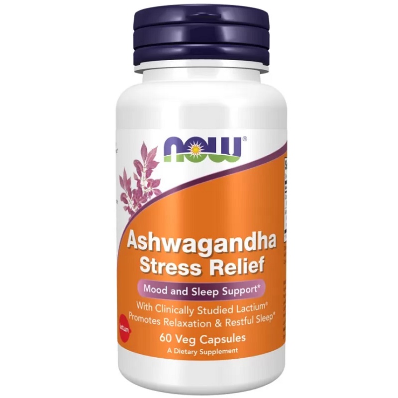 NOW Ashwagandha Stress Relief, 60 Veg Capsules NOW Ashwagandha Stress Relief, 60 Veg Capsules