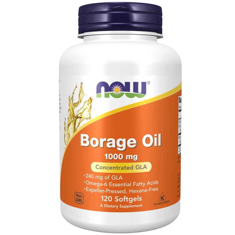 NOW Borage Oil 1000 mg, 120 Softgels