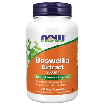 NOW Boswellia Extract Plus Turmeric Root Extract 250mg, 120 Veg Capsules