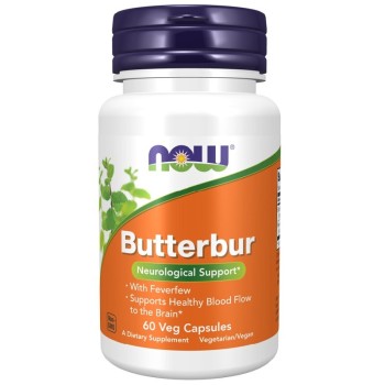 NOW Butterbur, 60 Veg Capsules