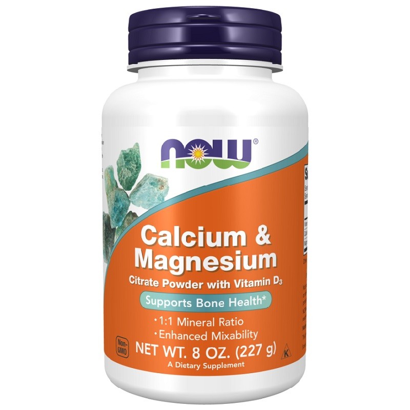 NOW Calcium and Magnesium Citrate Powder with Vitamin D3, 227 Grams NOW Calcium and Magnesium Citrate Powder with Vitamin D3, 227 Grams
