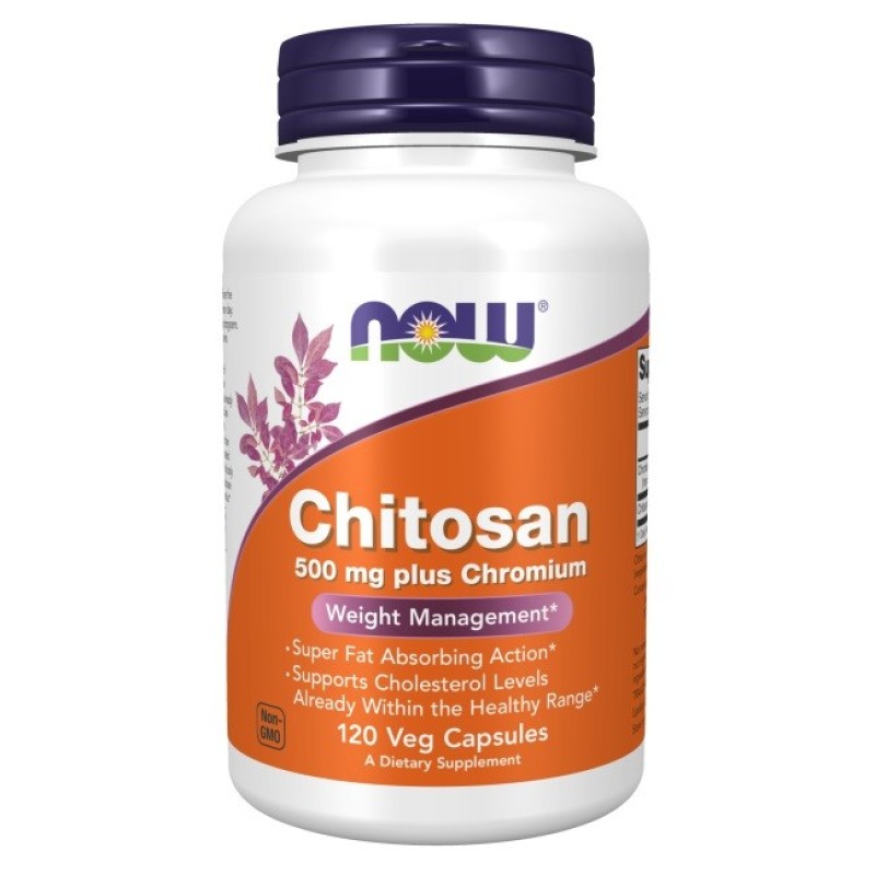 NOW Chitosan 500 mg with Chromium, 120 Veg Capsules NOW Chitosan 500 mg with Chromium, 120 Veg Capsules