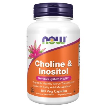 NOW Choline and Inositol 500mg, 100 Veg Capsules