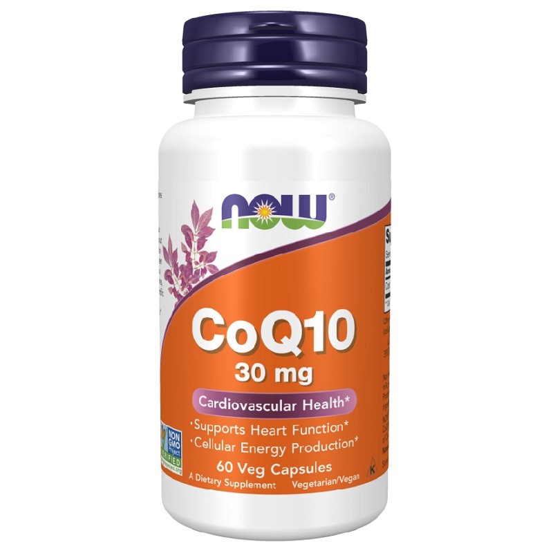 NOW CoQ10 30 mg, 60 Veg Capsules