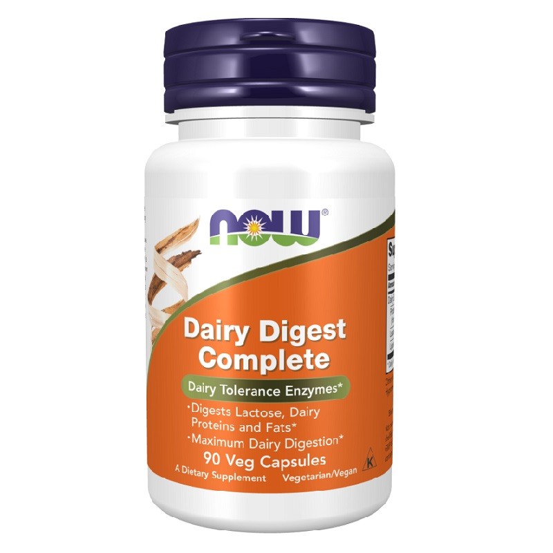 NOW Dairy Digest Complete, 90 Veg Capsules NOW Dairy Digest Complete, 90 Veg Capsules