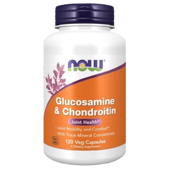 NOW Glucosamine and Chondroitin with Trace Mineral Concentrate, 120 Capsules