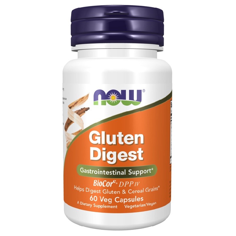 NOW Gluten Digest Enzymes, 60 Capsules