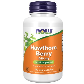 NOW Hawthorn Berry 540 mg, 100 Veg Capsules