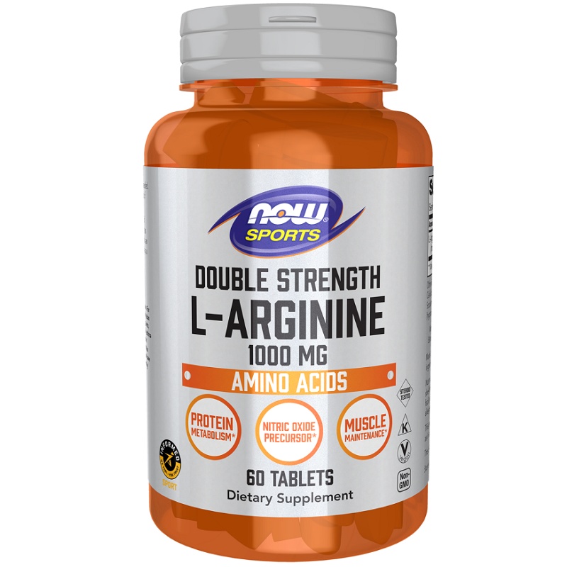 NOW L-Arginine 1000 mg, 60 Tablets
