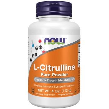 NOW L-Citrulline Pure Powder, 113 Grams