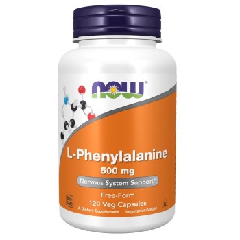 NOW L-Phenylalanine 500mg, 120 Veg Capsules