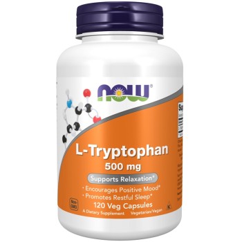 NOW L-Tryptophan 500 mg, 120 Veg Capsules NOW L-Tryptophan 500 mg, 120 Veg Capsules