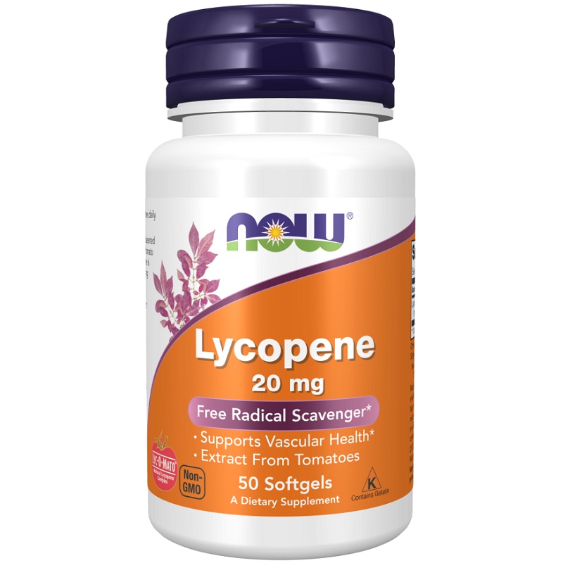 NOW Lycopene 20 mg, 50 Softgels NOW Lycopene 20 mg, 50 Softgels