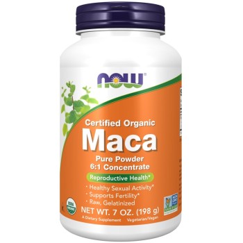 NOW Maca 6:1 Concentrate Pure Powder, 198 Grams