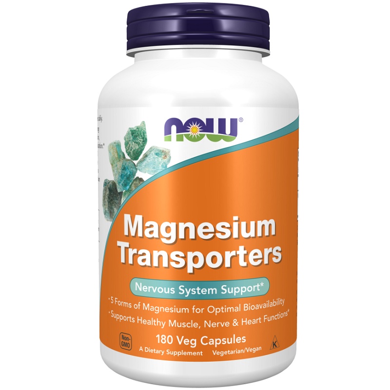 NOW Magnesium Transporters, 180 Veg Capsules NOW Magnesium Transporters, 180 Veg Capsules