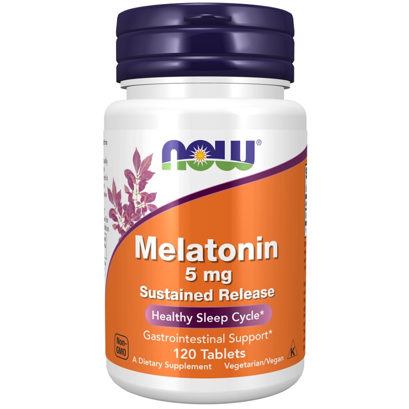 NOW Melatonin 5 mg Sustained Release, 120 Tablets NOW Melatonin 5 mg Sustained Release, 120 Tablets