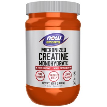 NOW Micronized Creatine Monohydrate Powder, 500 Grams