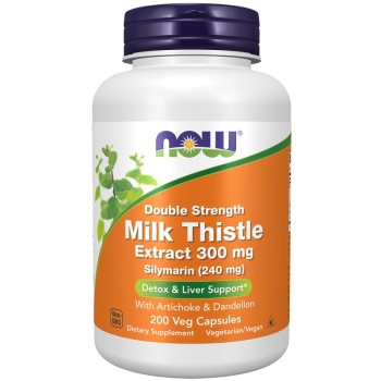 NOW Milk Thistle Extract with Artichoke and Dandelion 300 mg Double Strength, 200 Veg Capsules NOW Milk Thistle Extract with Artichoke and Dandelion 300 mg Double Strength, 200 Veg Capsules