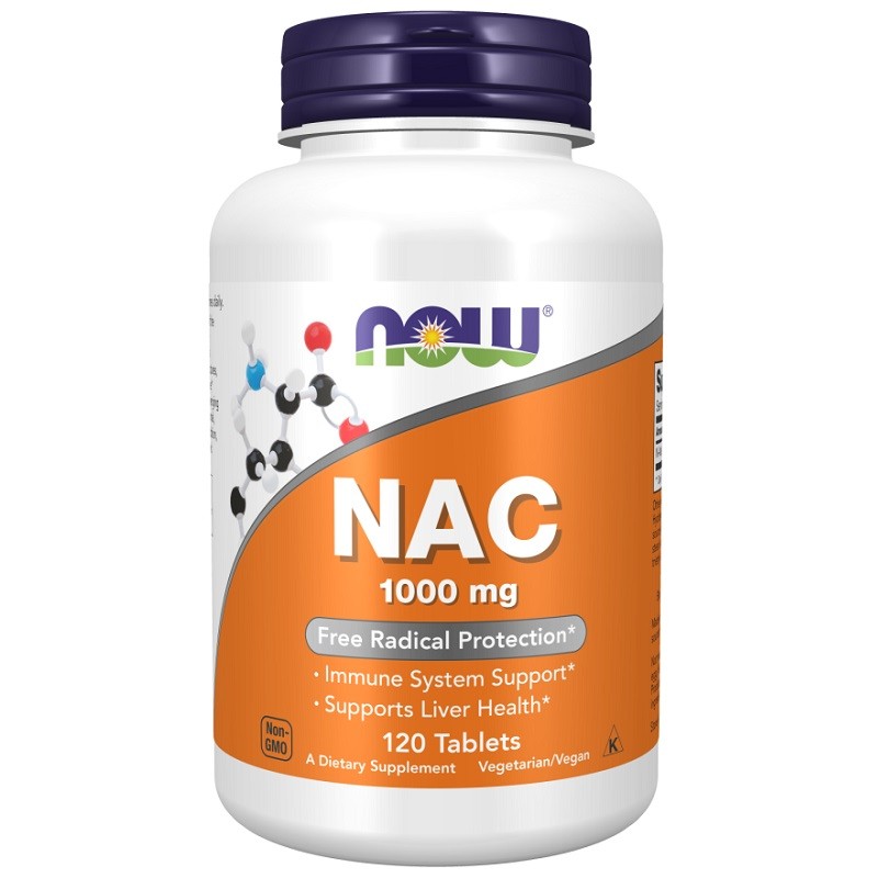 NOW NAC Acetyl-Cysteine 1000 mg, 120 Тablets NOW NAC Acetyl-Cysteine 1000 mg, 120 Тablets