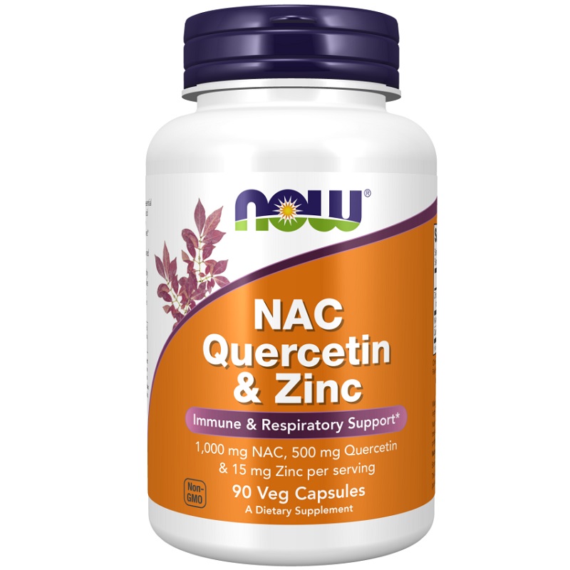 NOW NAC Quercetin & Zinc, 90 Veg Capsules NOW NAC Quercetin & Zinc, 90 Veg Capsules