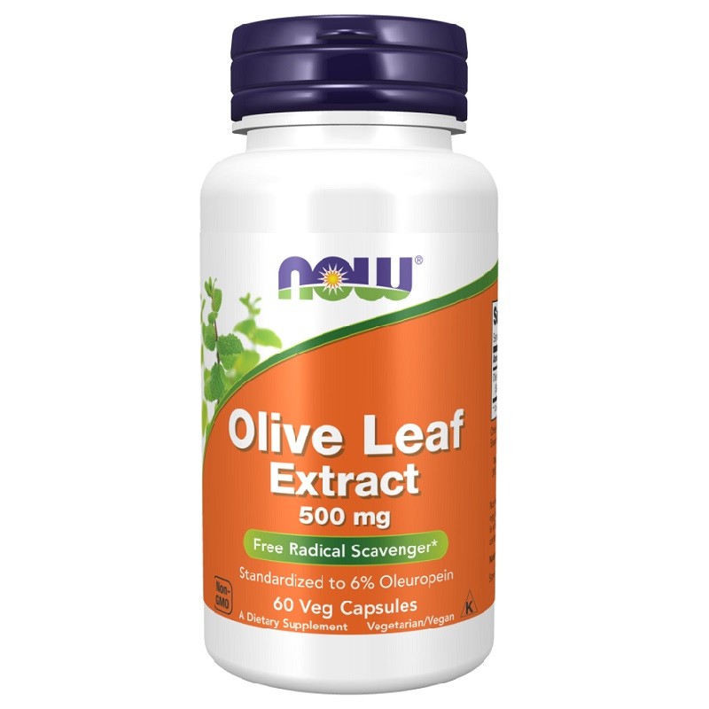 NOW Olive Leaf Extract 500mg, 60 Veg Capsules