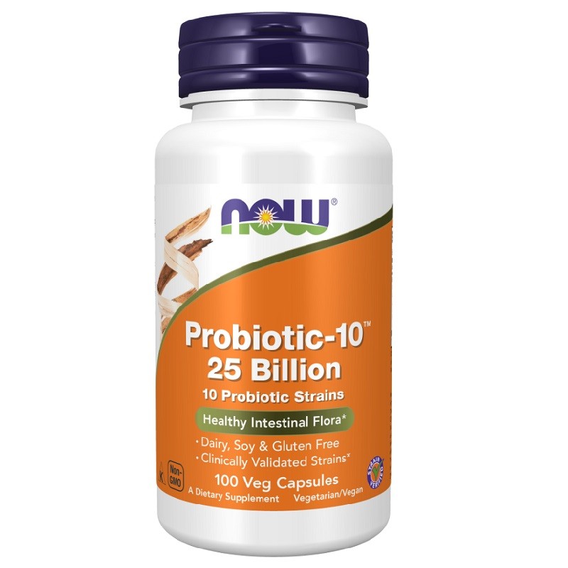 NOW Probiotic-10 25 Billion, 100 Veg Capsules NOW Probiotic-10 25 Billion, 100 Veg Capsules