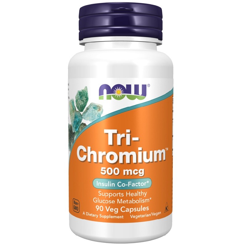 NOW Tri-Chromium 500 mcg, 90 Veg Capsules NOW Tri-Chromium 500 mcg, 90 Veg Capsules