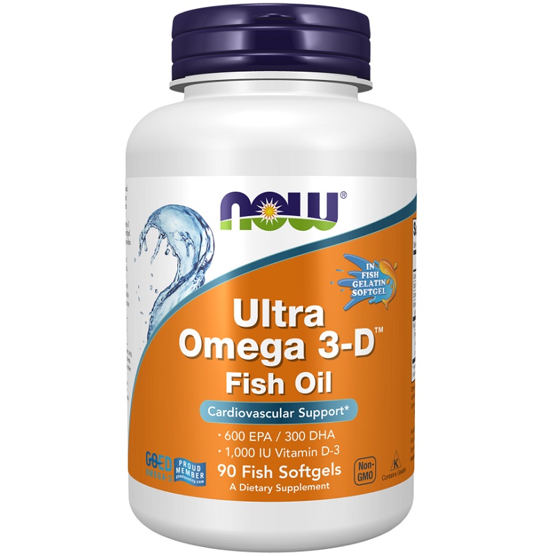 NOW Ultra Omega 3-D with Vitamin D-3, 90 Fish Softgels NOW Ultra Omega 3-D with Vitamin D-3, 90 Fish Softgels