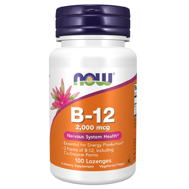 NOW Vitamin B-12 2000mcg, 100 Lozenges NOW Vitamin B-12 2000mcg, 100 Lozenges