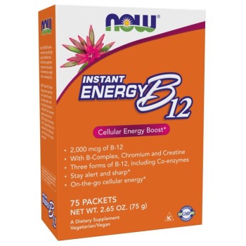 NOW Vitamin B-12 Instant Energy, 75 Packets NOW Vitamin B-12 Instant Energy, 75 Packets
