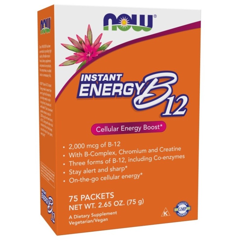 NOW Vitamin B-12 Instant Energy, 75 Packets NOW Vitamin B-12 Instant Energy, 75 Packets
