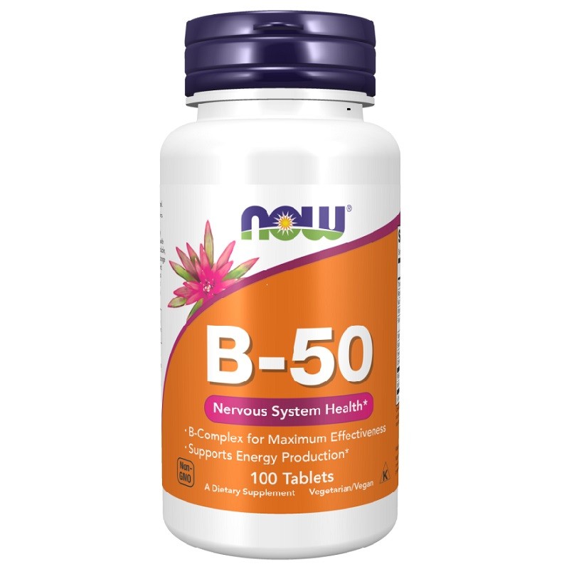NOW Vitamin B-50, 100 Tablets NOW Vitamin B-50, 100 Tablets