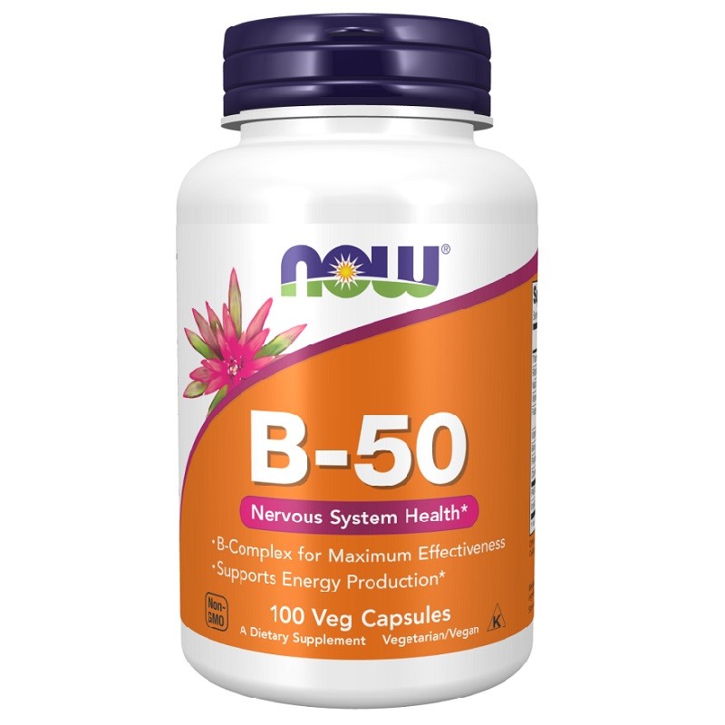 NOW Vitamin B-50, 100 Veg Capsules NOW Vitamin B-50, 100 Veg Capsules