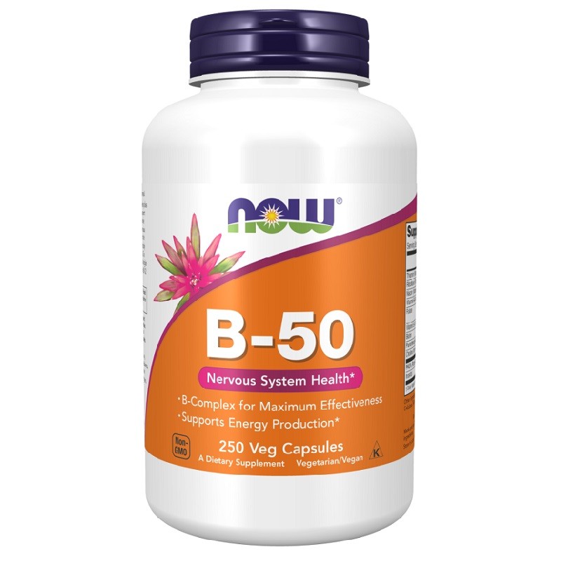 NOW Vitamin B-50, 250 Veg Capsules