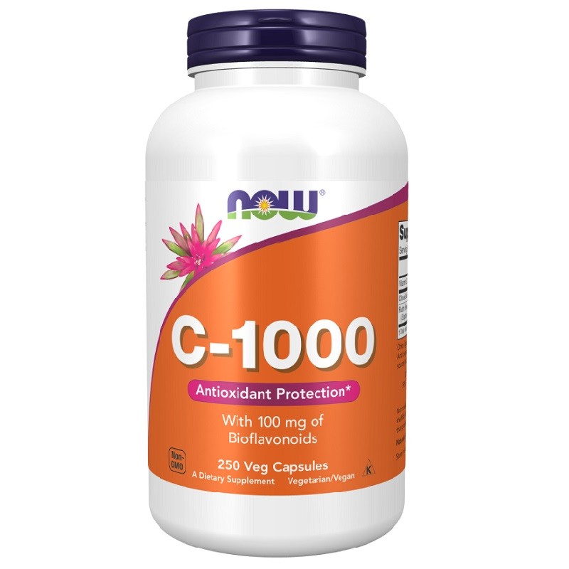 NOW Vitamin C-1000 with 100mg Bioflavonids, 250 Veg Capsules