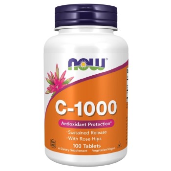 NOW Vitamin C-1000 with Rose Hips Sustained Release, 100 Tablets NOW Vitamin C-1000 with Rose Hips Sustained Release, 100 Tablets